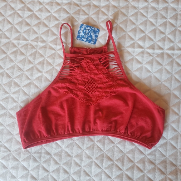 Free People Other - Intimately Free People Sexy Red High Neck Bra